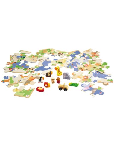 Jigsaw Safari wooden miniatures TRU82625 Trudi | Futurartshop.com