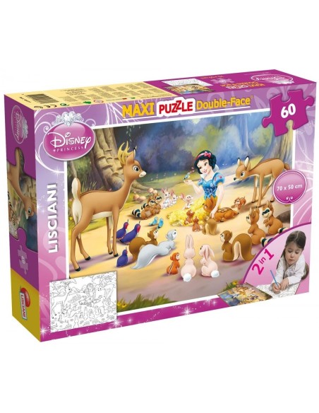 Biancaneve Puzzle 2 in 1 con 60 mega pezzi LIS46577 Lisciani | Futurartshop.com