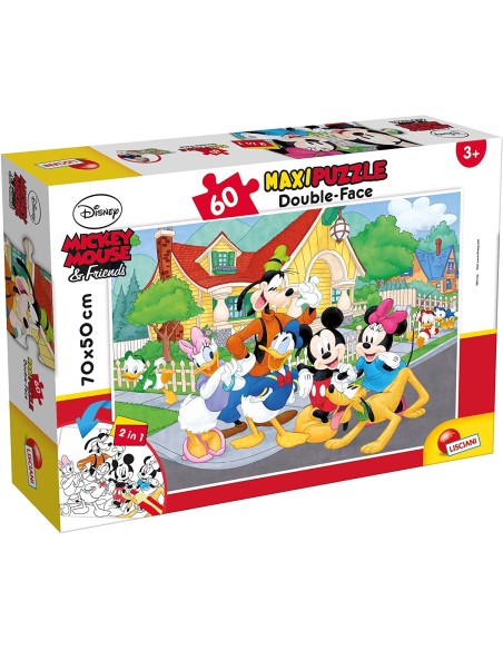 Puzzle Topolino con amici 2 in 1 - 60 maxi pezzi LIS66728 Lisciani | Futurartshop.com