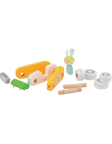 Modular wooden car with Bunny TRU83038 Trudi | Futurartshop.com