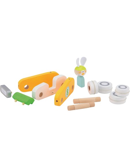 Auto in legno componibile con Coniglietto TRU83038 Trudi | Futurartshop.com