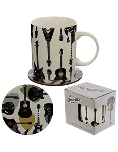 Guitars Style Cup and Coaster Set - 300ml PUCMUGC04 Futurart | Futurartshop.com