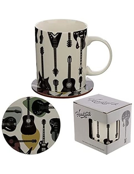Set Tazza e Sottobicchiere stile Chitarre - 300 ml PUCMUGC04 Futurart | Futurartshop.com