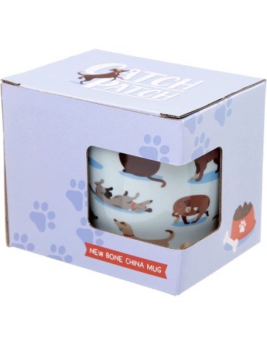 Porcelain mug with dogs - 350 ml PUCMUG327 Futurart | Futurartshop.com