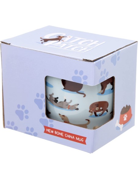 Porcelain mug with dogs - 350 ml PUCMUG327 Futurart | Futurartshop.com