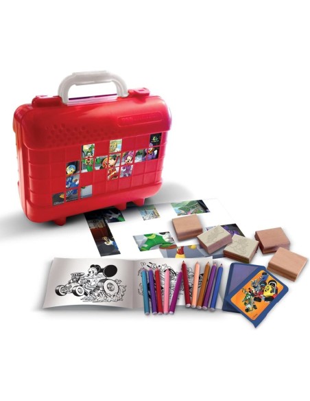 Mickey Mouse artistic briefcase with crayons and stamps MUL42945 Multiprint | Futurartshop.com