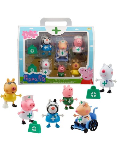 Peppa Pig - Dottori e Infermieri - 6 Personaggi GIOPPC95000 Giochi Preziosi | Futurartshop.com