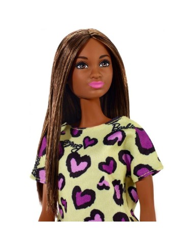 Barbie-brunette doll with hearts dress TOYT7439/GHW47 Mattel | Futurartshop.com