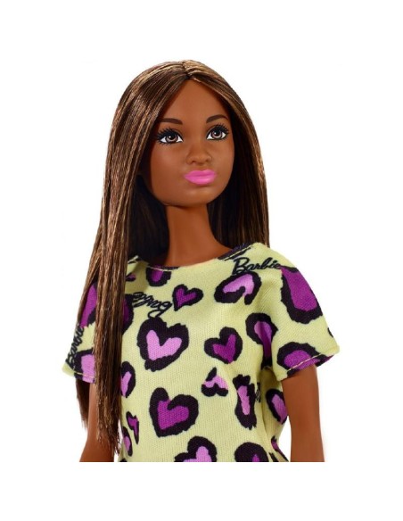 Barbie-brunette doll with hearts dress TOYT7439/GHW47 Mattel | Futurartshop.com