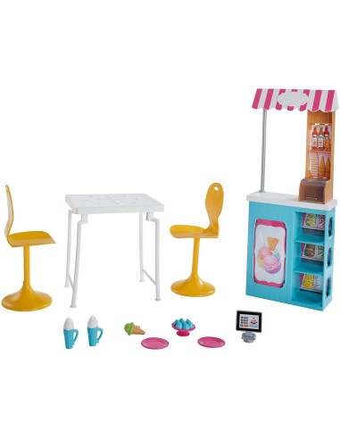 Barbie and Shelly in the ice cream parlor TOYGBK87 Mattel | Futurartshop.com
