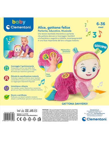 Bambola Alice Gattona Felice CLE17690 Clementoni | Futurartshop.com