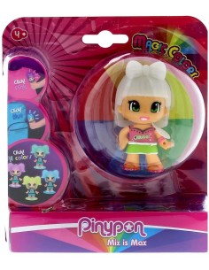PinyPon-Mini lalka magiczne włosy z różową siateczką WON700014706/27941 Famosa- Futurartshop.com