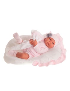 Bambola Reborn - Nica con cuscino rosa KRE33082 Antonio Juan | Futurartshop.com