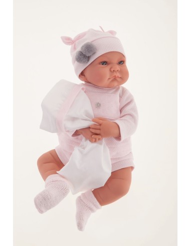 Bambola Reborn - Nica con cuscino rosa KRE33082 Antonio Juan | Futurartshop.com