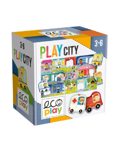 Puzzle Costruisci la città - Play City Ecoplay HEAMU28474 Headu | Futurartshop.com