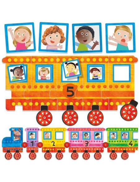 Puzzle 123 Small Train - Ecopla Puzzle HEAMU28566 Headu | Futurartshop.com
