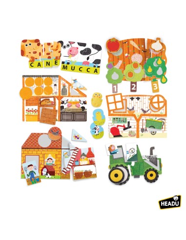 Giochi della Fattoria con 6 intelligenze HEAIT29549 Headu | Futurartshop.com