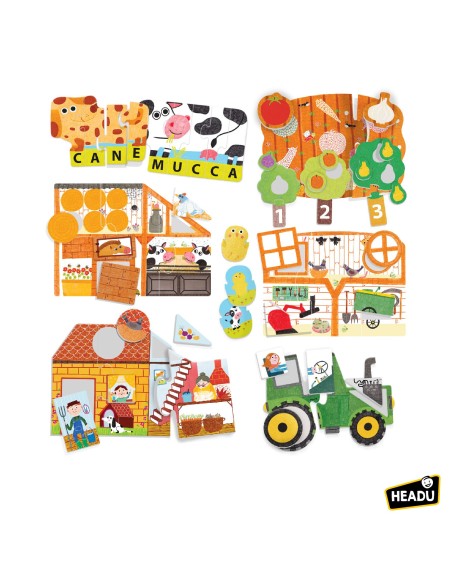 Giochi della Fattoria con 6 intelligenze HEAIT29549 Headu | Futurartshop.com