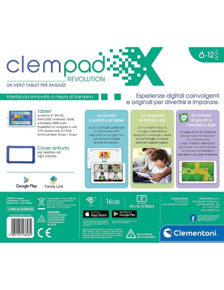 Tablet Clempad X Revolution - 8 pollici CLE16628 Clementoni | Futurartshop.com