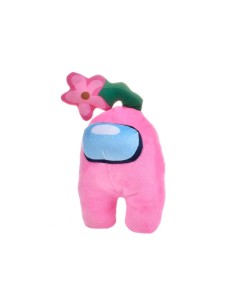 Peluche Among us rosa con fiore 22 cm DINAU7010-2 Futurart | Futurartshop.com