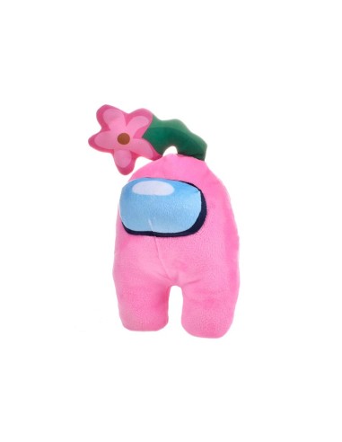 Plush-Among Us Pink with flower 22cm DINAU7010-2 Futurart | Futurartshop.com
