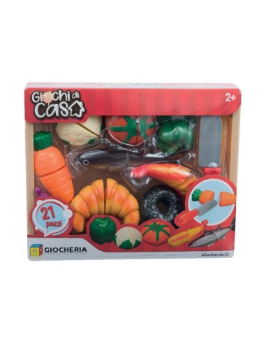 Giochi di casa - Cassetta con alimenti 21 pezzi GIOGGI190081 Giochi Preziosi | Futurartshop.com