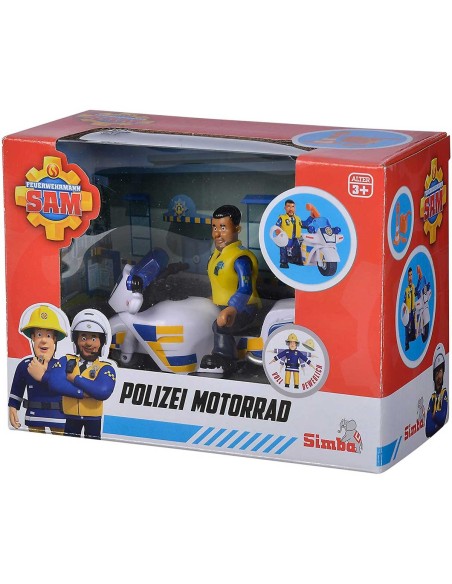 Sam il pompiere - Malcolm sulla moto della polizia SIM109251092038 Simba Toys | Futurartshop.com