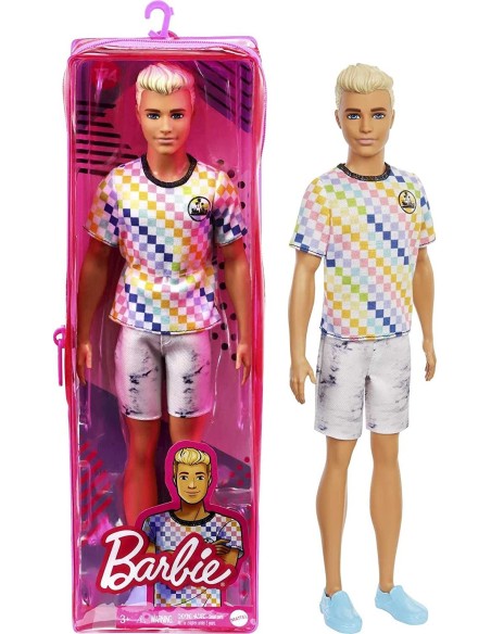 Barbie-Ken Fashionistas with checkered jersey 174 TOYDWK44/GRB90 Mattel | Futurartshop.com