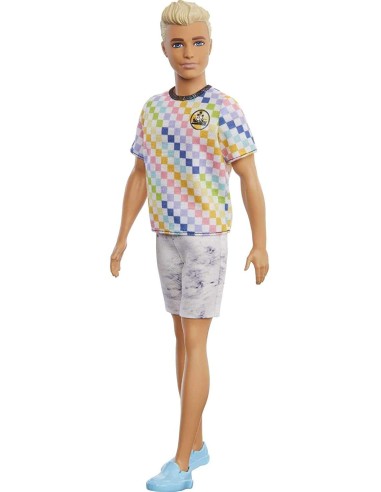 Barbie - Ken Fashionistas con maglia a scacchi 174 TOYDWK44/GRB90 Mattel | Futurartshop.com