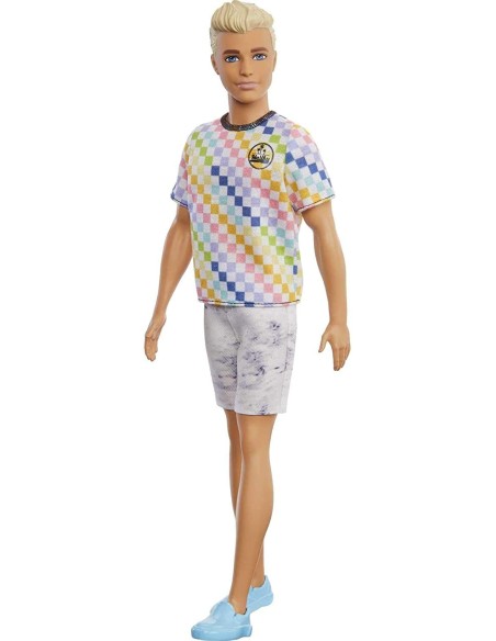 Barbie-Ken Fashionistas with checkered jersey 174 TOYDWK44/GRB90 Mattel | Futurartshop.com