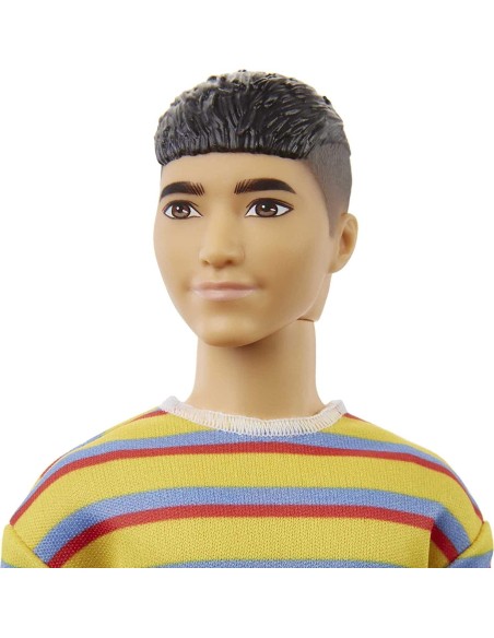Barbie-Ken fashionistas with striped knit 175 TOYDWK44/GRB91 Mattel | Futurartshop.com