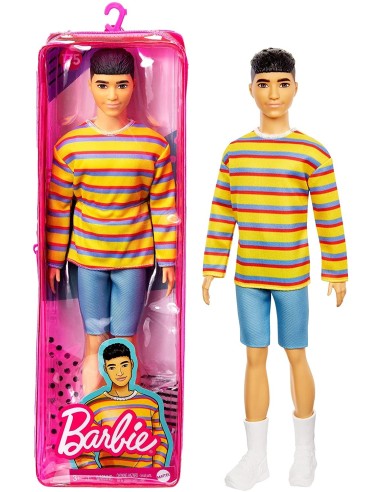 Barbie - Ken Fashionistas con maglia a righe 175 TOYDWK44/GRB91 Mattel | Futurartshop.com