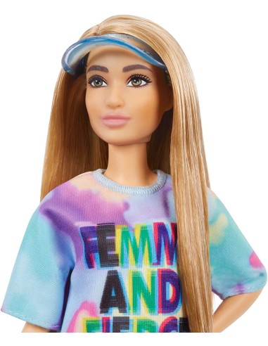 Barbie Fashionistas con vestito multicolore e visiera 159 TOYFBR37/GRB51 Mattel | Futurartshop.com