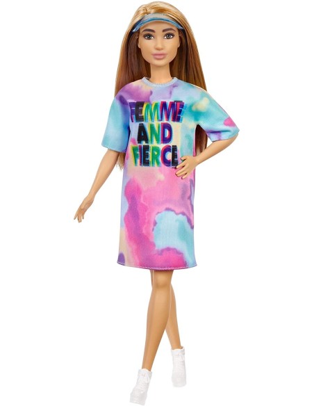 Barbie Fashionistas con vestito multicolore e visiera 159 TOYFBR37/GRB51 Mattel | Futurartshop.com