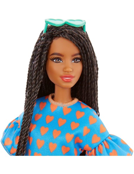 Barbie Fashionistas with blue dress at Hearts 172 TOYFBR37/GRB63 Mattel | Futurartshop.com
