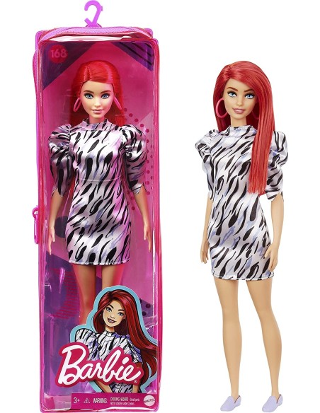 Barbie Fashionistas con vestito zebrato 168 TOYFBR37/GRB56 Mattel | Futurartshop.com