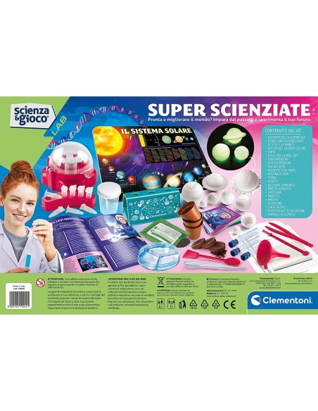 Scienza e Gioco - Kit Super Scienziate CLE19244 Clementoni | Futurartshop.com
