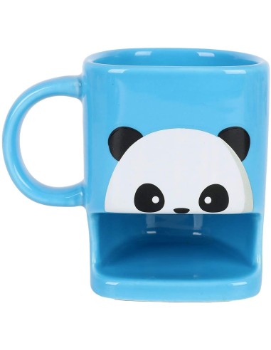 Ceramic mug with pannda cookie holder 250ml TOTXL1902 Futurart | Futurartshop.com