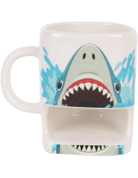 Ceramic Mug shark cookie holder 250ml TOTXL1904 Futurart | Futurartshop.com
