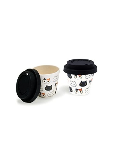 Mini tazza in bambù con gatti 90 ml TOTID0133 Futurart | Futurartshop.com
