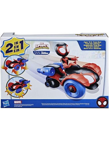 Spidey Miles Morales Techno Racer-2 in 1 convertible vehicle HASF1463/F1945 Hasbro | Futurartshop.com