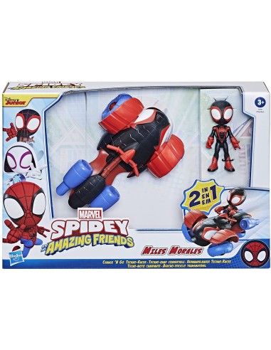 Spidey Miles Morales Techno Racer - Veicolo convertibile 2 in 1 HASF1463/F1945 Hasbro | Futurartshop.com