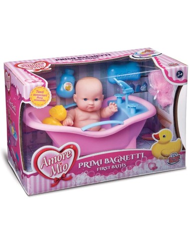 Amore Mio - Bambola primi bagnetti con accessori GRAGG-71194 Grandi giochi | Futurartshop.com