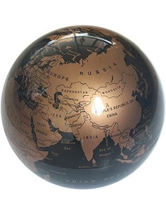 Black and gold rotating world map TOTCM3314 i-total | Futurartshop.com