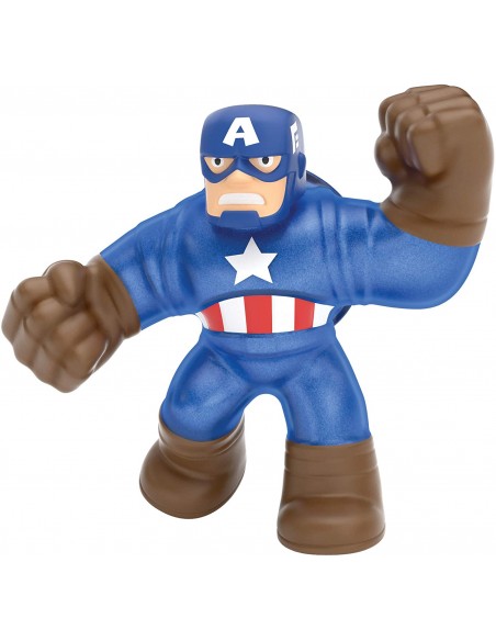 Goo Jit Zu-Captain America super elastic 13cm GRAGJT04000-1 Grandi giochi- Futurartshop.com