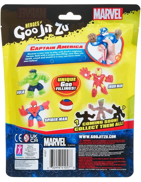 Goo Jit Zu - Capitan America super elastico 13 cm GRAGJT04000-1 Grandi giochi | Futurartshop.com