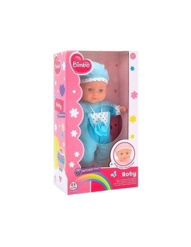Interactive Roby doll with pacifier - 2 colors GLO39072 Globo | Futurartshop.com