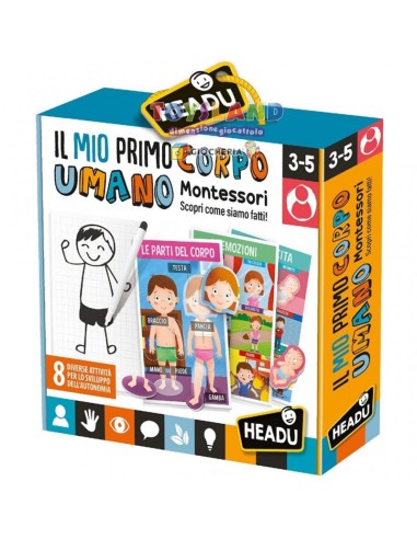 Educational Game-My First Human Body Montessori Method HEAIT28108 Headu | Futurartshop.com