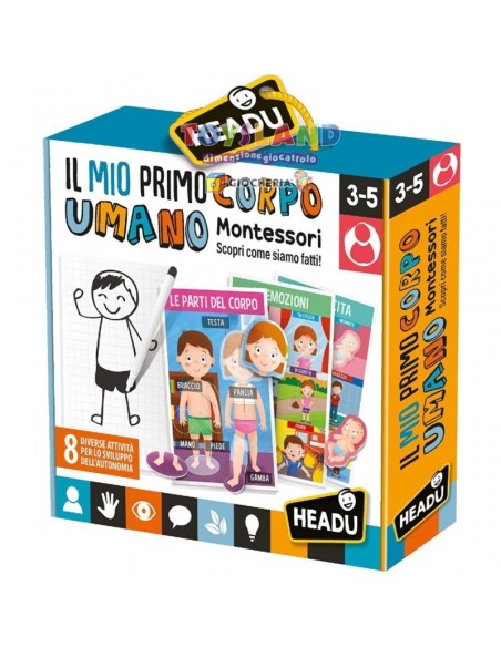 Educational Game-My First Human Body Montessori Method HEAIT28108 Headu | Futurartshop.com