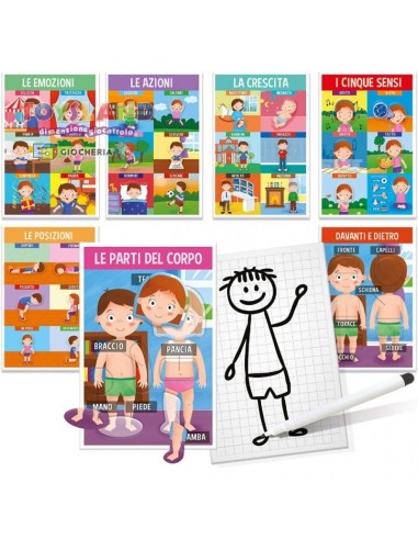 Gioco educativo - Il mio primo corpo umano metodo Montessori HEAIT28108 Headu | Futurartshop.com